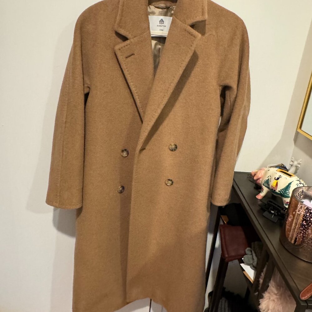 Camel Babaton Slouch Coat (XS)